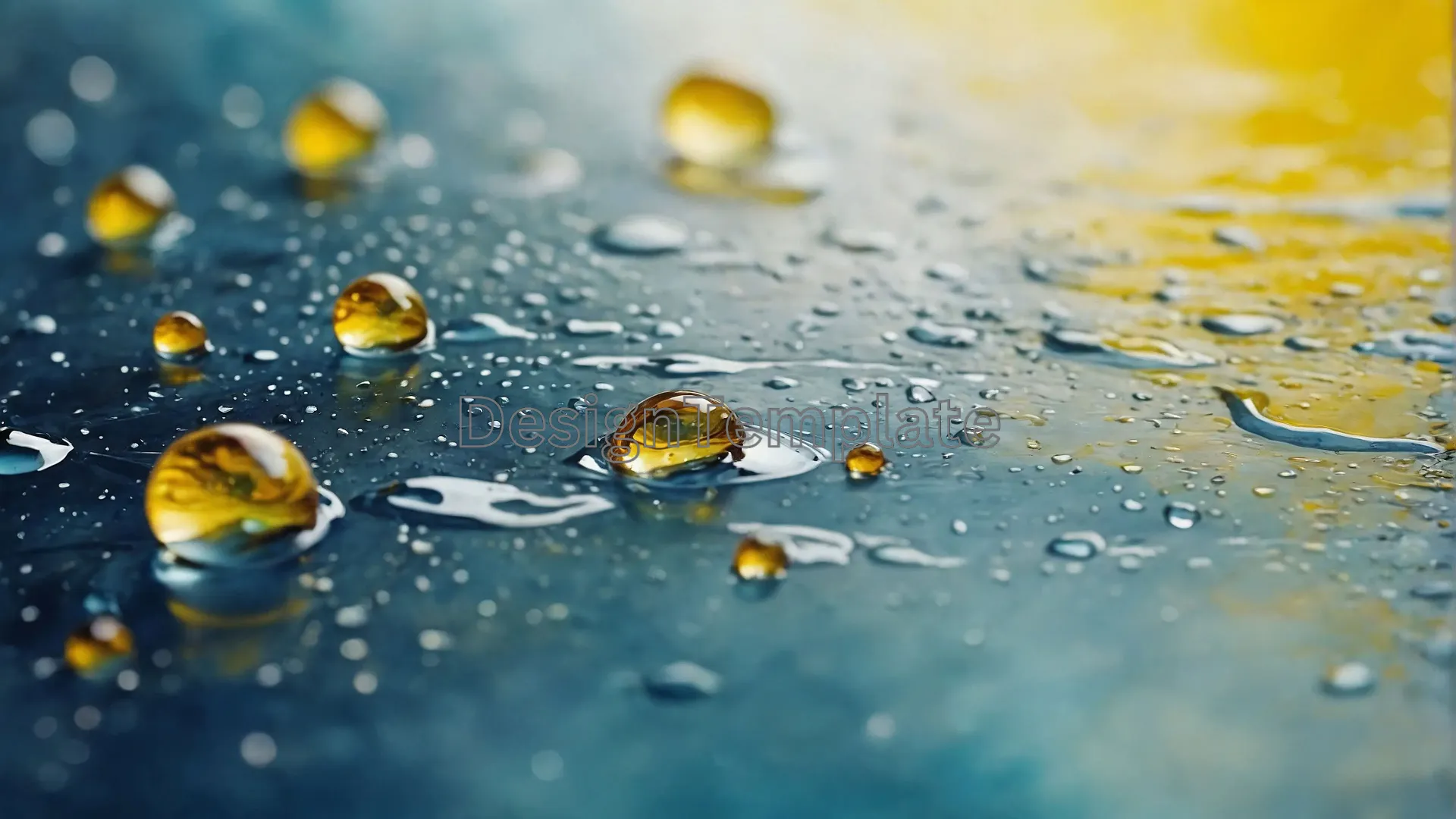 Yellow Color Water Drop Background Photo